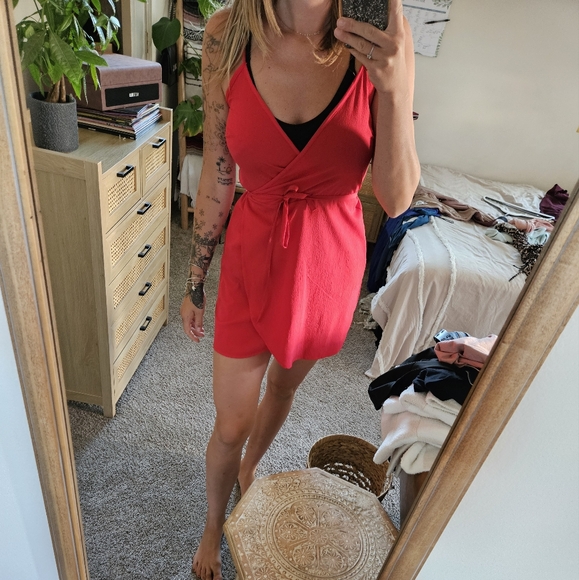 Asos red wrap dress - Picture 2 of 3